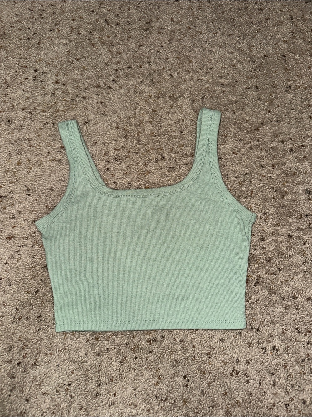 Crop Green Tank Top